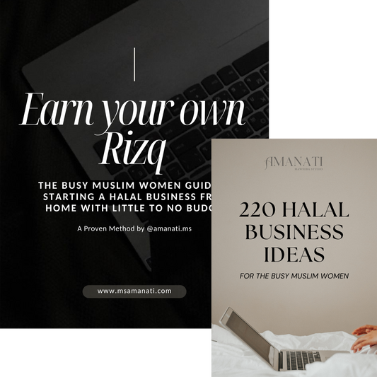 BUNDLE – EBOOK Earn your Own Rizq + 220 Halal business ideas guide